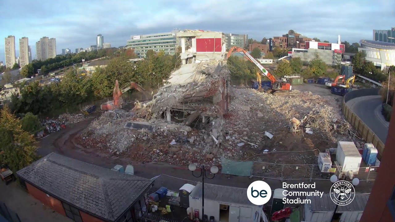 Brentford FC Demolition of Capital Court timelapse video Sports
