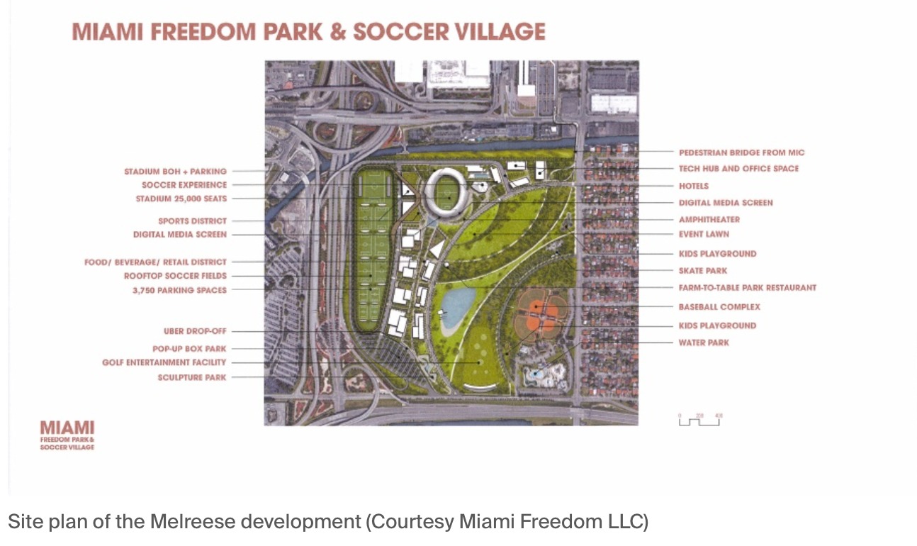 Inter Miami CF release updated rendering of Miami Freedom Park Sports