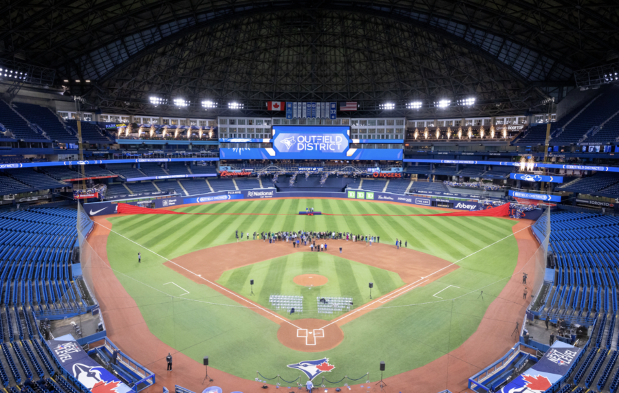 Blue Jays unveil completed Outfield District of Rogers Centre